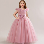 Εφηβικό Μακρύ Φόρεμα Παράνυμφος για Κορίτσια Παιδική Στολή Παγιέτες Φορέματα Πριγκίπισσας Φόρεμα για κορίτσι Νυφικό 12-16 ετών