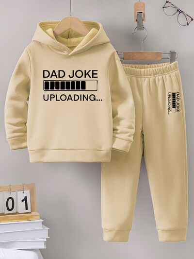 2 kompleta tople majice s kapuljačom od flisa i trenirke u sportskom stilu za dječake jesen/zima, ležerne, udobne modne uzorke