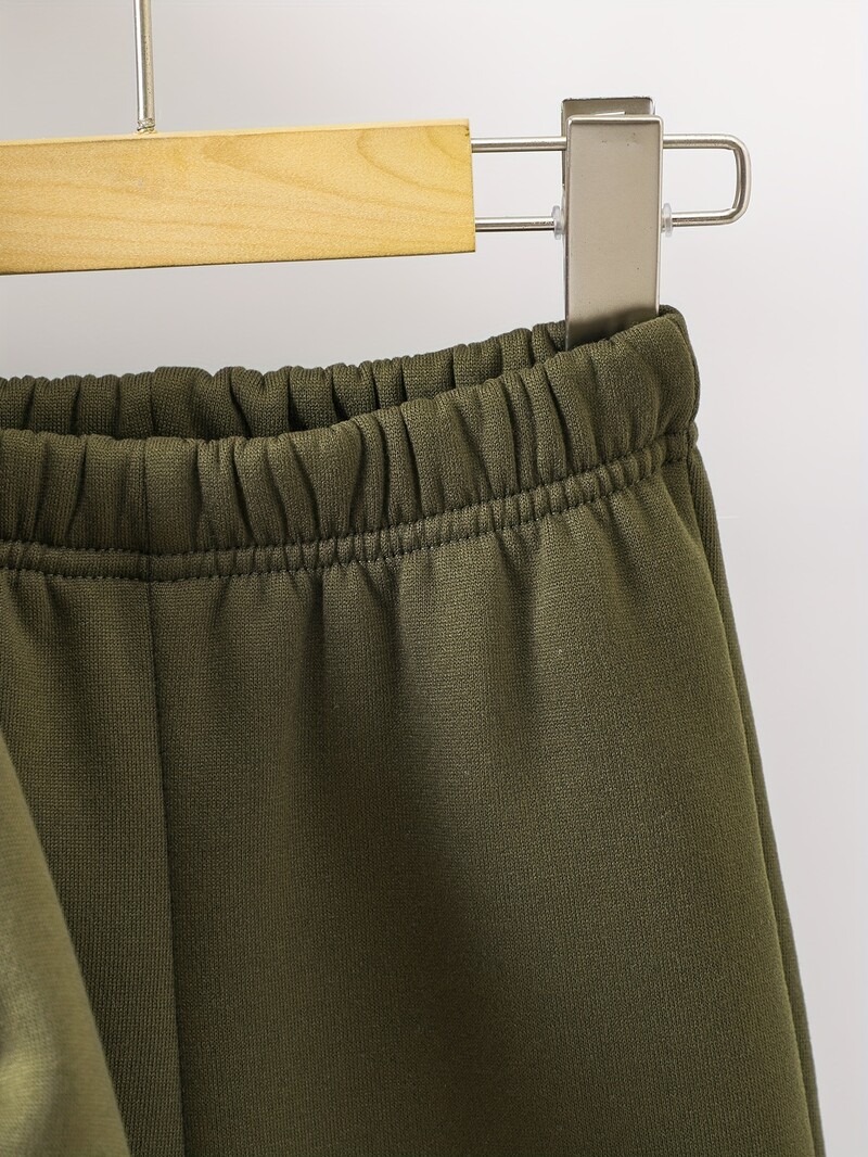 2 kompleta tople majice s kapuljačom od flisa i trenirke u sportskom stilu za dječake jesen/zima, ležerne, udobne modne uzorke