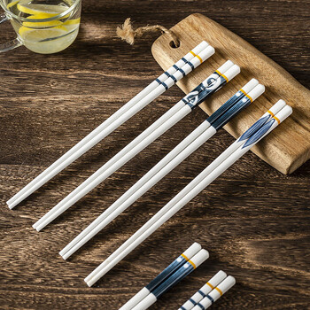 5 Ζεύγος/Σετ Κεραμικά Chopsticks Ιαπωνικού στιλ Bone Porcelain Long Chopsticks Sushi Chopstick Επιτραπέζια σκεύη δώρα