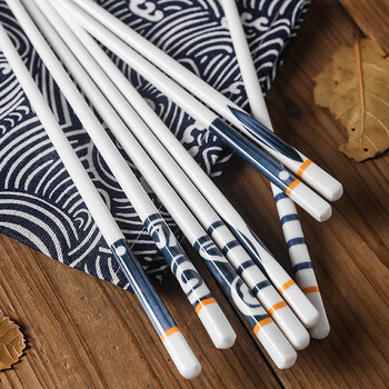 5 Ζεύγος/Σετ Κεραμικά Chopsticks Ιαπωνικού στιλ Bone Porcelain Long Chopsticks Sushi Chopstick Επιτραπέζια σκεύη δώρα