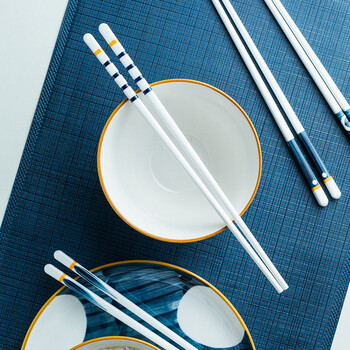 5 Ζεύγος/Σετ Κεραμικά Chopsticks Ιαπωνικού στιλ Bone Porcelain Long Chopsticks Sushi Chopstick Επιτραπέζια σκεύη δώρα