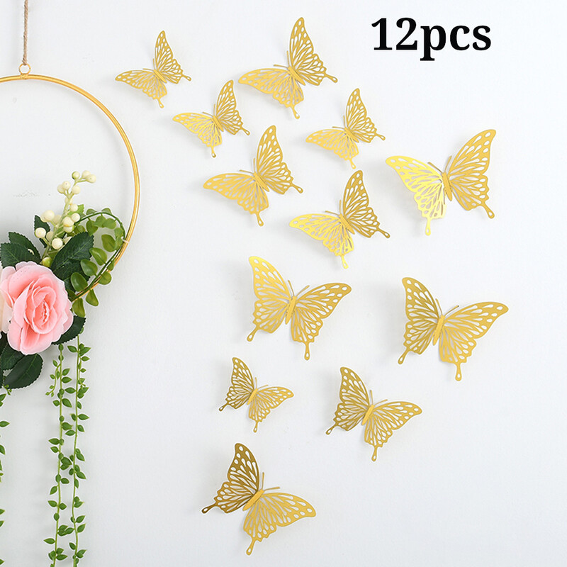 Tuščiavidurio drugelio sienos lipdukas 3D tuščiaviduris popierinis drugelis Užsienio prekybos vestuvių festivalio organizavimas namų dekoravimas