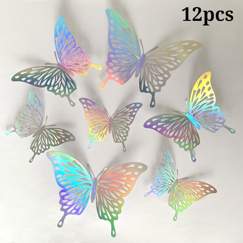 Tuščiavidurio drugelio sienos lipdukas 3D tuščiaviduris popierinis drugelis Užsienio prekybos vestuvių festivalio organizavimas namų dekoravimas