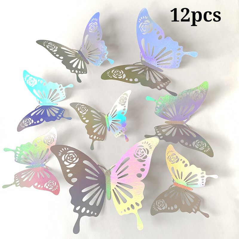 Tuščiavidurio drugelio sienos lipdukas 3D tuščiaviduris popierinis drugelis Užsienio prekybos vestuvių festivalio organizavimas namų dekoravimas