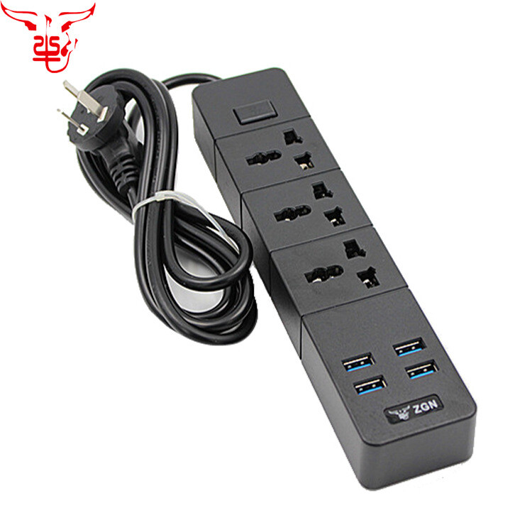 Bandă de priză standard britanică multifuncțională cu 4 usb Versiune Hong Kong Bandă de diapozitive standard național britanic în exclusivitate 