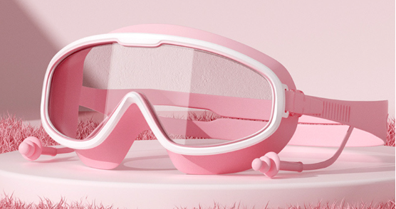 Detské plavecké okuliare HD so štuple do uší. Číslo dielu: 0073