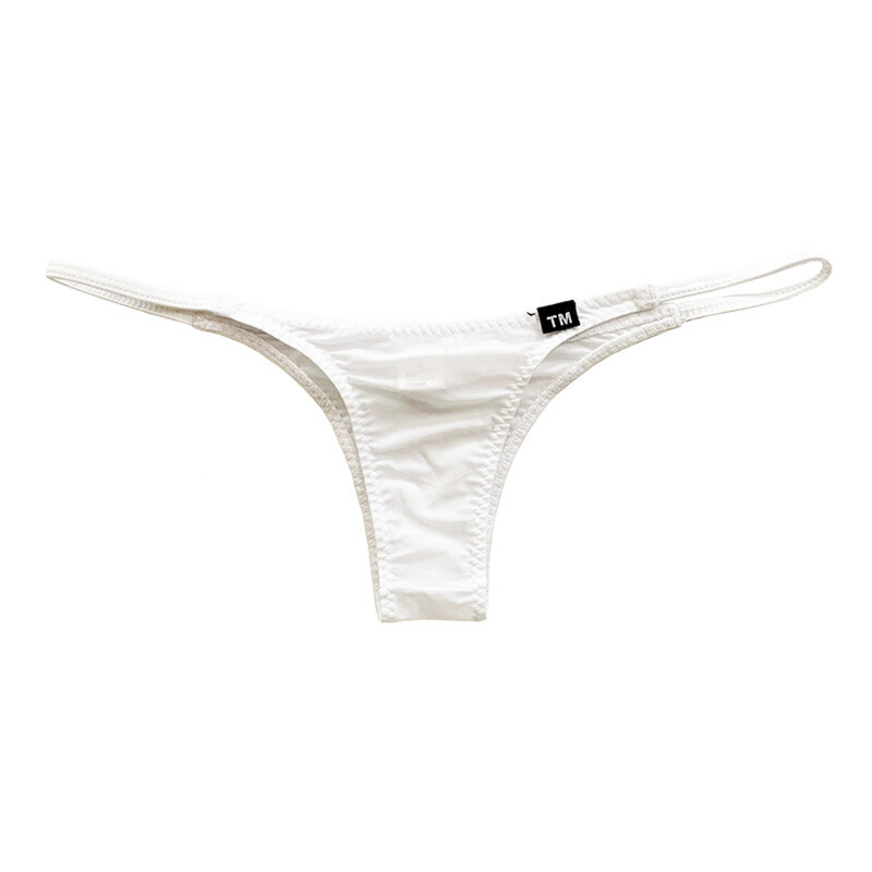 Muške tanke ledeno svilene gaćice ultra niskog struka, ravno usko muško donje rublje