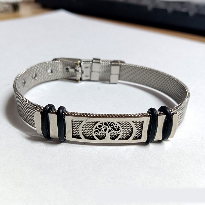 Ευρωπαϊκά και αμερικανικά δημοφιλή διχτυωτή ζώνη από ανοξείδωτο χάλυβα, ανδρικό βραχιόλι με πόρπη, βραχιόλι με μοτίβο σκορπιού, δημιουργική προσωπικότητα, διασυνοριακή παράδοση