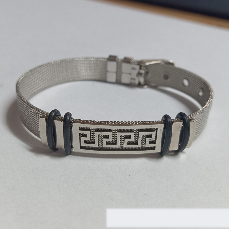 Ευρωπαϊκά και αμερικανικά δημοφιλή διχτυωτή ζώνη από ανοξείδωτο χάλυβα, ανδρικό βραχιόλι με πόρπη, βραχιόλι με μοτίβο σκορπιού, δημιουργική προσωπικότητα, διασυνοριακή παράδοση