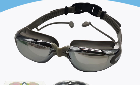 Plavecké okuliare so zrkadlovými šošovkami a plávacími zátkami. Číslo dielu: MC-2600