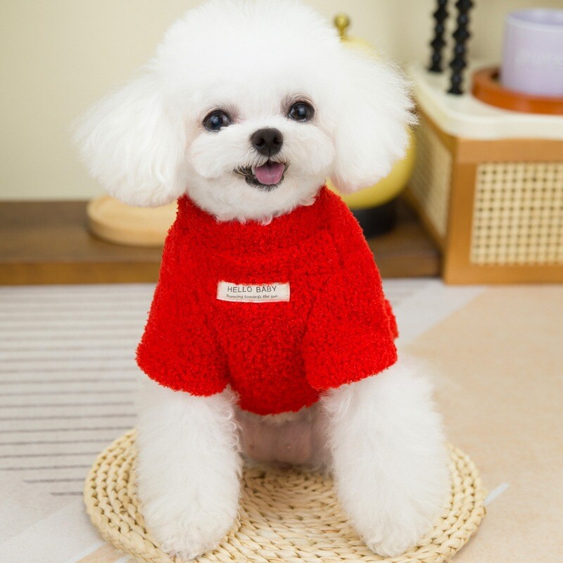 Vairumtirdzniecība mājdzīvnieku apģērbi Mākoņa samta apakša Kokvilnas apģērbi mājdzīvniekiem Bišons rotaļu suņu apģērbi Kaķu rudens un ziemas apģērbi