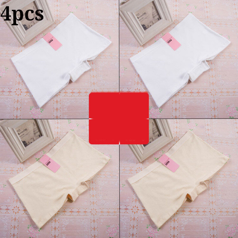 Ērti 4gab sieviešu bokseri, tīra kokvilna, ērti, bezšuvju, vidēji zema viduklis, elpojoši, pretekspozīcijas, skolas šorti