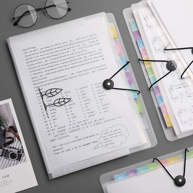 Aplankas a4 studento testo popieriaus klasifikacija saugojimo knyga daugiasluoksnis aplankas didelės talpos bylų maišelis permatomas maišelis akordeonas