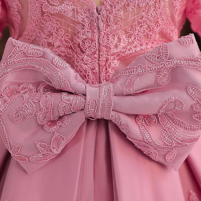 Mazuļu meiteņu 1. dzimšanas dienas kristību pērļošanas kleitas meitenēm Princesēm Luksusa izšuvumi Kostīmi Bērnu ballīšu apģērbi Mazu bērnu kleitas