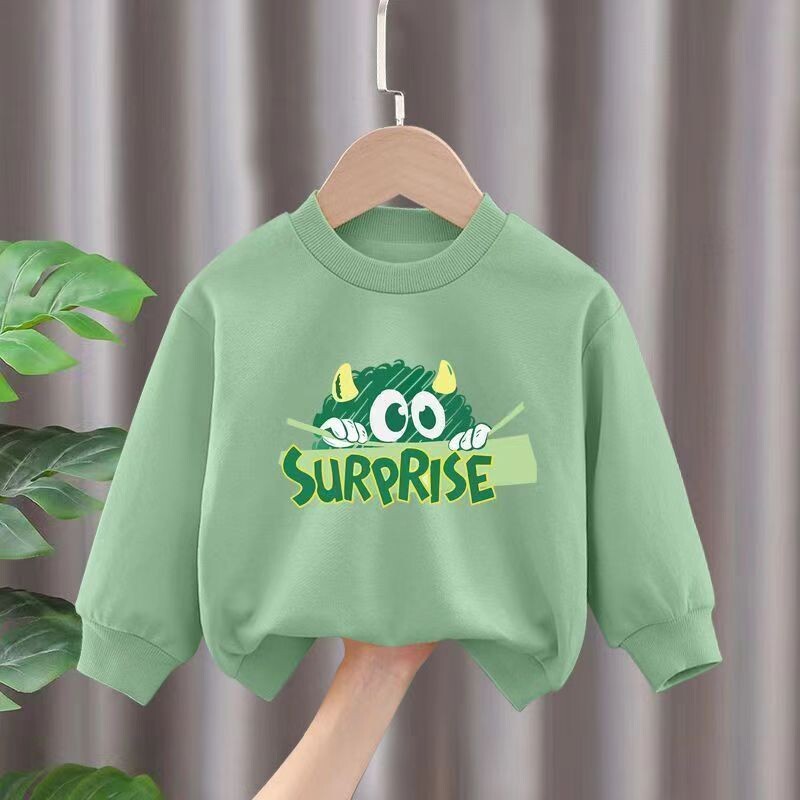 Φθινοπωρινό σετ μακρυμάνικα Παιδικά αγόρια Παιδικά Κοριτσίστικα Φούτερ με στάμπα πουλόβερ και παντελόνι στο κάτω μέρος 2 τεμάχια