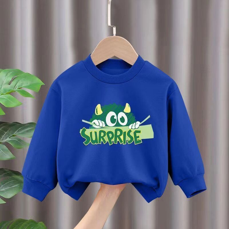 Φθινοπωρινό σετ μακρυμάνικα Παιδικά αγόρια Παιδικά Κοριτσίστικα Φούτερ με στάμπα πουλόβερ και παντελόνι στο κάτω μέρος 2 τεμάχια