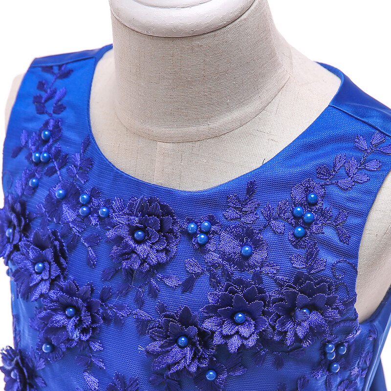 Eleganta puķu meiteņu kāzu kleitas Ziemassvētku kostīmi Tills līgavas māsas princeses ballītes kleita meitenes dzimšanas dienas kleita vasaras apģērbs