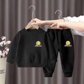 Rudeninis kūdikių mergaičių berniuko drabužių rinkinys vaikams marginti megztiniai viršus ir apatinė kelnių dalis, 2 dalių kostiumas, vaikiškas laisvalaikio apranga, sportiniai kostiumai