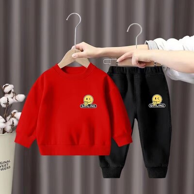 Rudeninis kūdikių mergaičių berniuko drabužių rinkinys vaikams marginti megztiniai viršus ir apatinė kelnių dalis, 2 dalių kostiumas, vaikiškas laisvalaikio apranga, sportiniai kostiumai