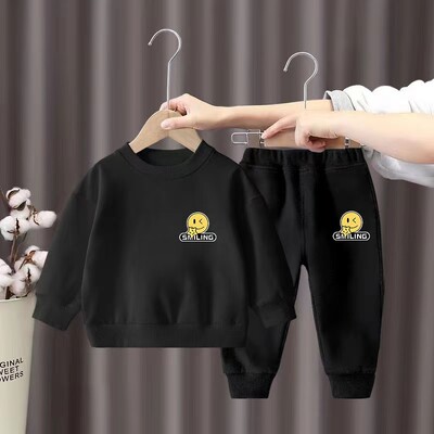 Rudeninis kūdikių mergaičių berniuko drabužių rinkinys vaikams marginti megztiniai viršus ir apatinė kelnių dalis, 2 dalių kostiumas, vaikiškas laisvalaikio apranga, sportiniai kostiumai