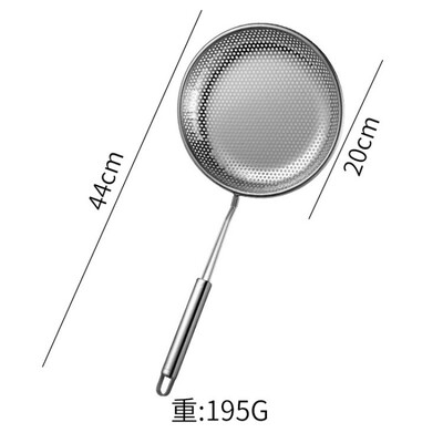 5 dydžių nerūdijančio plieno plokščiadugnis kiaurasamtis ilgos rankenos tinklinis sietelis karščiui atsparus karšto puodo kepimo kaušelis skimerio šaukštas