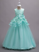 Rochie de prințesă fără mâneci cu flori pentru fată de flori, cadou de nuntă, de la 4 la 14 ani, rochie de domnișoară de onoare