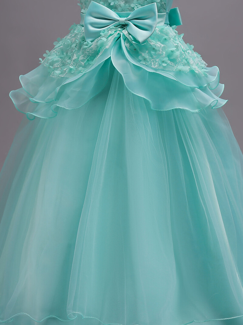 Rochie de prințesă fără mâneci cu flori pentru fată de flori, cadou de nuntă, de la 4 la 14 ani, rochie de domnișoară de onoare