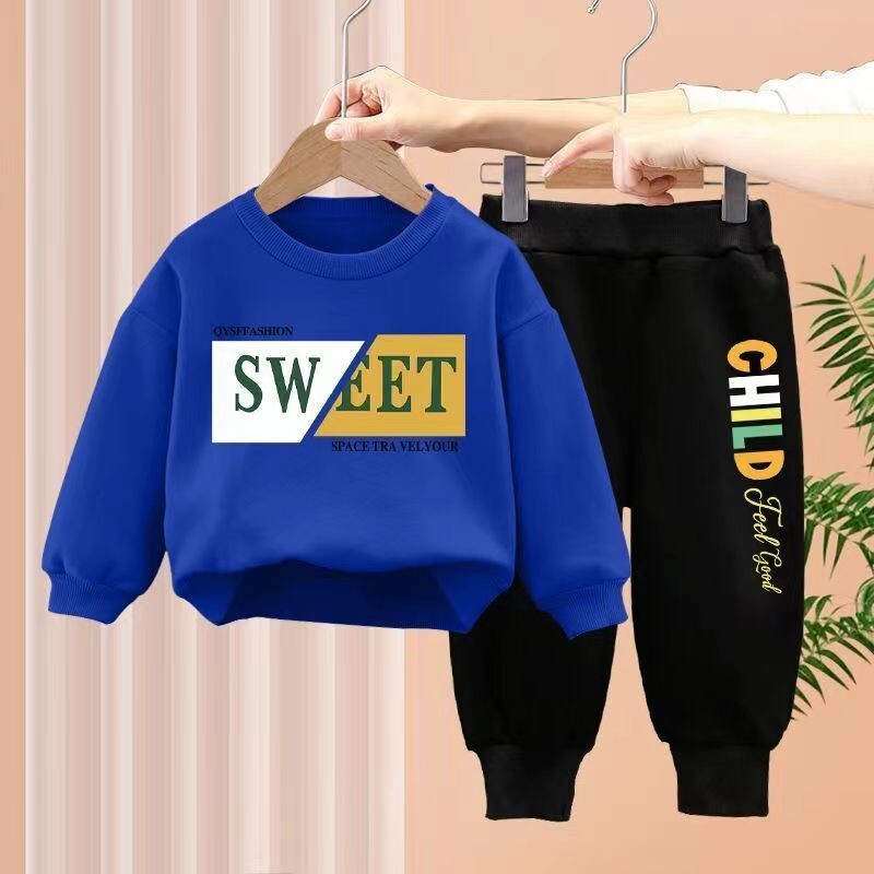 Dječja odjeća Dječjaci i djevojčice Jesenska majica dugih rukava i hlače Kompleti od 2 komada Dječja trenirka za dječake i djevojčice Sportska odjeća