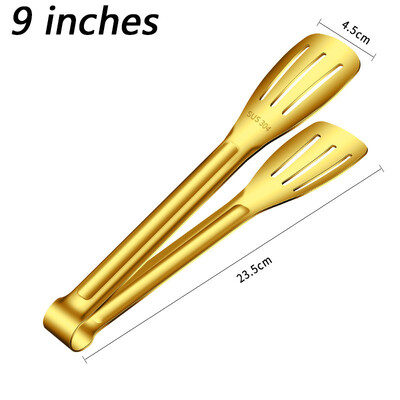 7/9/12 colių virtuvės žnyplės 304 nerūdijančio plieno grilio žnyplės kepimui ant grotelių, neslystančios salotų žnyplės, spaustukai, žnyplės, virtuvės priedai