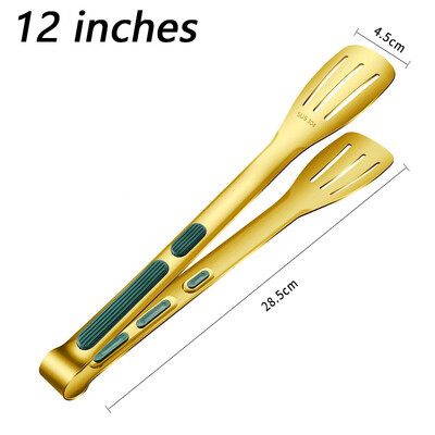 7/9/12 colių virtuvės žnyplės 304 nerūdijančio plieno grilio žnyplės kepimui ant grotelių, neslystančios salotų žnyplės, spaustukai, žnyplės, virtuvės priedai