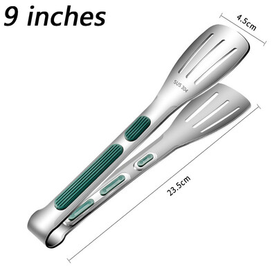 7/9/12 colių virtuvės žnyplės 304 nerūdijančio plieno grilio žnyplės kepimui ant grotelių, neslystančios salotų žnyplės, spaustukai, žnyplės, virtuvės priedai