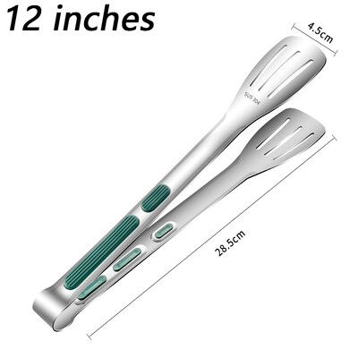 7/9/12 colių virtuvės žnyplės 304 nerūdijančio plieno grilio žnyplės kepimui ant grotelių, neslystančios salotų žnyplės, spaustukai, žnyplės, virtuvės priedai