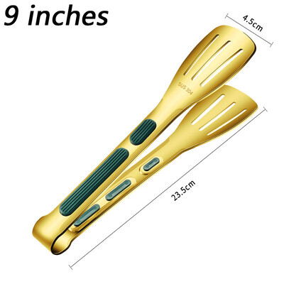 7/9/12 colių virtuvės žnyplės 304 nerūdijančio plieno grilio žnyplės kepimui ant grotelių, neslystančios salotų žnyplės, spaustukai, žnyplės, virtuvės priedai