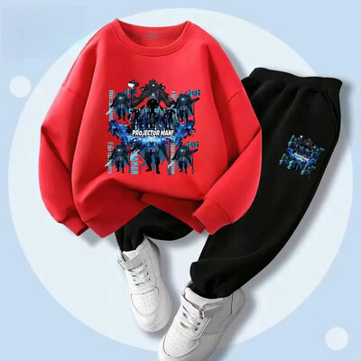 Őszi kisfiú ruhák divatos nyomott pólók és nadrágok 2 részes készlet gyerekek lányok alkalmi felső alsó ruhák tréningruhák