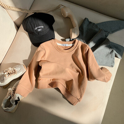 Παιδικό φούτερ 2-8Τ για βρέφη αγόρι για κορίτσια Φθινοπωρινά χειμερινά ρούχα πουλόβερ μακρυμάνικο μονόχρωμο κουκούλα Παιδική στολή