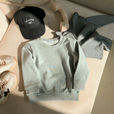 Παιδικό φούτερ 2-8Τ για βρέφη αγόρι για κορίτσια Φθινοπωρινά χειμερινά ρούχα πουλόβερ μακρυμάνικο μονόχρωμο κουκούλα Παιδική στολή