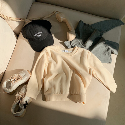 Παιδικό φούτερ 2-8Τ για βρέφη αγόρι για κορίτσια Φθινοπωρινά χειμερινά ρούχα πουλόβερ μακρυμάνικο μονόχρωμο κουκούλα Παιδική στολή