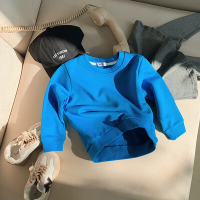 Παιδικό φούτερ 2-8Τ για βρέφη αγόρι για κορίτσια Φθινοπωρινά χειμερινά ρούχα πουλόβερ μακρυμάνικο μονόχρωμο κουκούλα Παιδική στολή