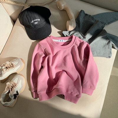 Παιδικό φούτερ 2-8Τ για βρέφη αγόρι για κορίτσια Φθινοπωρινά χειμερινά ρούχα πουλόβερ μακρυμάνικο μονόχρωμο κουκούλα Παιδική στολή