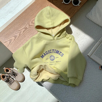 Παιδικές κουκούλες Winter Plus Velvet Hoodies για αγόρια Fleece Παιδικό Φούτερ Thicken Girl Πουλόβερ Ζεστά μπλουζάκια για εφήβους Βρεφικά ρούχα