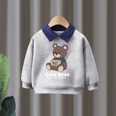 Őszi Gyerek Fiú Ruha Szett Gyerek Lányok Rajzfilm Medve Print Pulóverek Pulóver Felső és nadrág 2db Öltöny Tinédzser ruhák Tréningruha