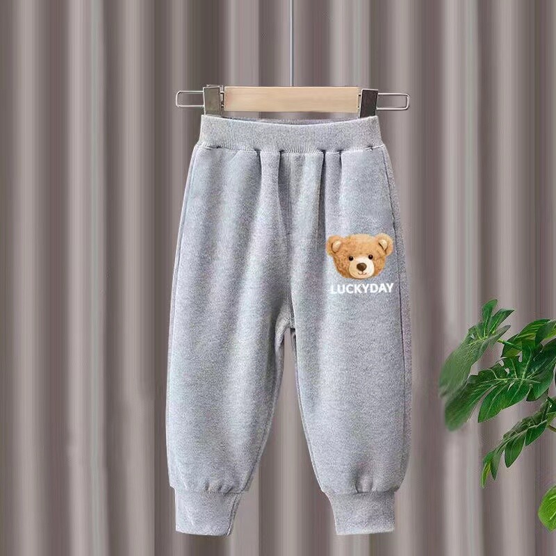 Rudens kūdikių berniuko rūbų rinkinys Vaikams Sportas Būdingas meškiukas megztinis Viršus ir kelnės užpakaliukas dviejų dalių kostiumas medvilninis sportinis kostiumas