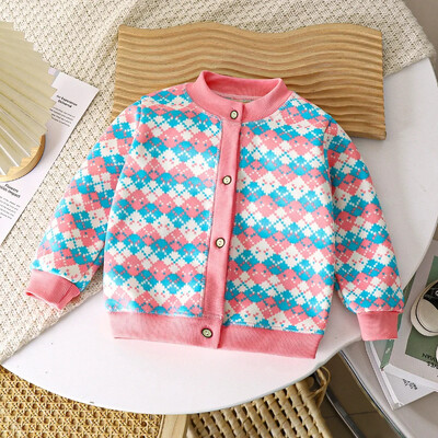 Kūdikių berniukų mergaičių storas šiltas megztinis Naujas 2024 m. rudens, žiemos vaikams animacinis filmas Dinozaurų raidės Trikotažo megztinis Paltas Laisvalaikio drabužiai