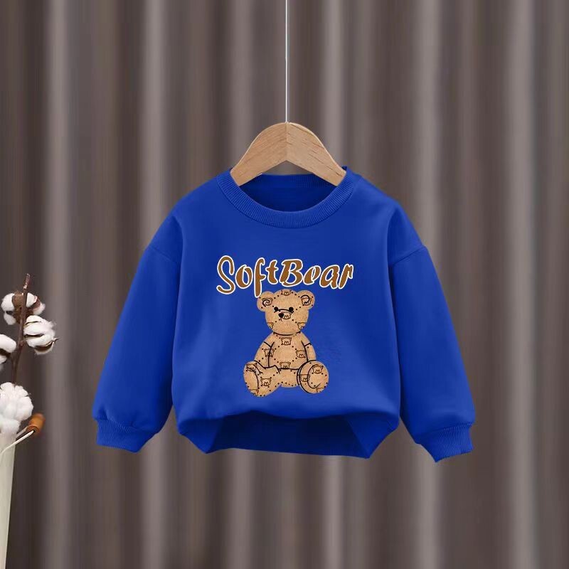 Rudens mazuļu meiteņu drēbju komplekts bērnu zēnu multfilmas lācis ar burtiem, džemperi, džemperi un bikses, 2 gab. uzvalks, bērnu treniņtērps