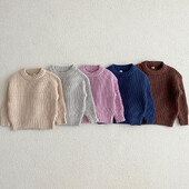 Vaikams Kūdikių Laisvas Megztinis Megztas Rudens Žiemos Kūdikių Drabužiai Mergaitei Drabužiai Apvalia Kakle Vaiko Mažylio Mergaitei Berniukui Megztinis Kūdikių Viršutiniai drabužiai