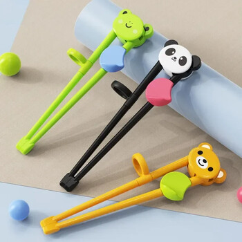 1 Ζευγάρι Πολύχρωμα Cute Bear Panda Cat Learning Chopsticks για Παιδιά Παιδιά Κινέζικα Chopstick Learner Gifts