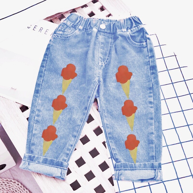 2024 m. Nauji rudens vaikiški džinsai berniukų džinsinės kelnės kūdikių kelnės mergaičių drabužiai