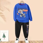 Set de haine de toamnă pentru bebeluș fetiță băiețel pentru copii, hanorac imprimat cu desene animate, partea de sus și pantaloni de jos, costum din două piese, trening