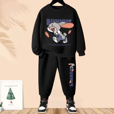 Set de haine de toamnă pentru bebeluș fetiță băiețel pentru copii, hanorac imprimat cu desene animate, partea de sus și pantaloni de jos, costum din două piese, trening